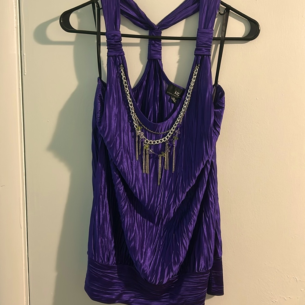 Purple racerback tank top